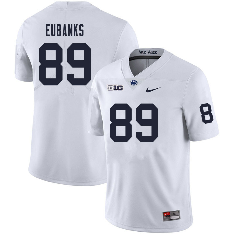 Men #89 Winston Eubanks Penn State Nittany Lions College Football Jerseys Sale-White - Click Image to Close